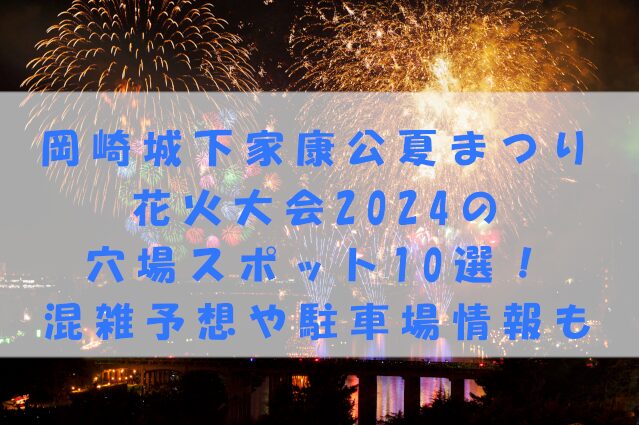 岡崎城下家康公夏まつり花火大会2024