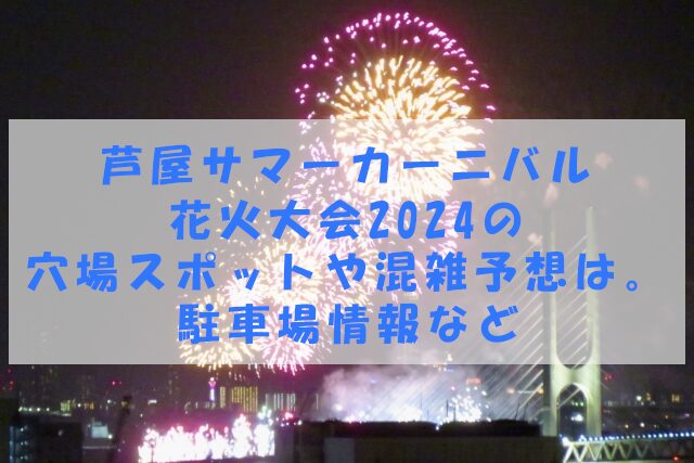 芦屋サマーカーニバル花火大会2024