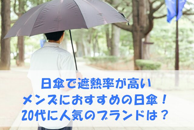 遮熱率が高い メンズにおすすめの日傘