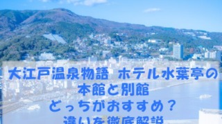 大江戸温泉物語 ホテル水葉亭の本館と別館どっちがおすすめ?