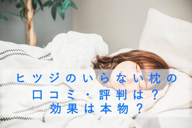 ヒツジのいらない枕の口コミ・評判は？効果は本物？